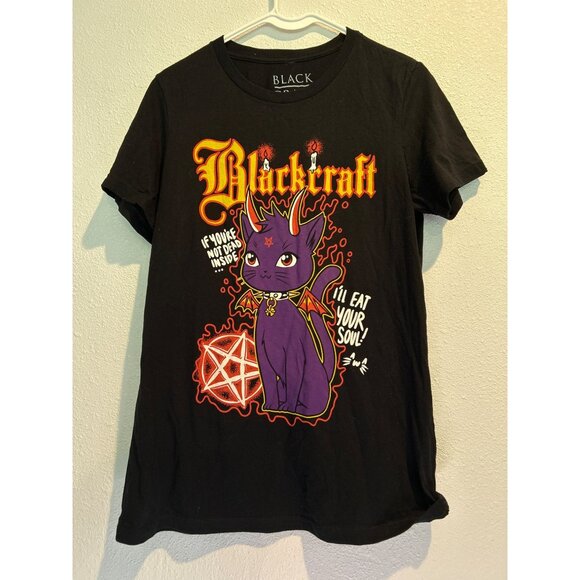BlackCraft Demon Cat Shirt Medium Cartoon Gothic - Picture 1 of 3